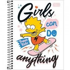 CADERNO COLEGIAL CD 1X1 TILIBRA SIMPSONS...