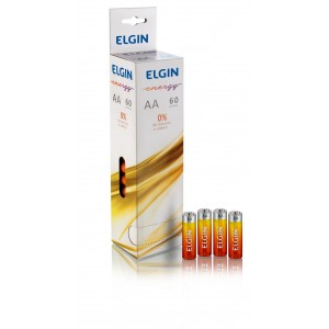 PILHA ELGIN DE ZINCO COMUN PEQUENA AA C/...