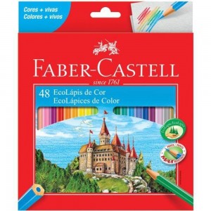 LAPIS DE COR FABER CASTELL 48 CORES TRIA...