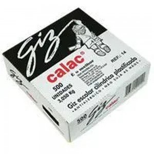 GIZ ESCOLAR CALAC PLASTIFICADO BRANCO 50...
