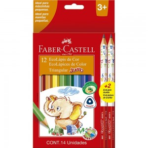 LAPIS DE COR FABER CASTELL JUMBO 12 CORE...