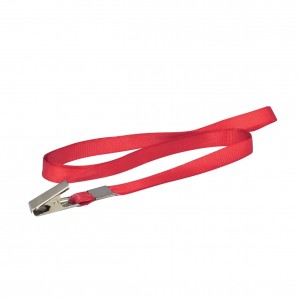 CORDAO PARA CRACHA DE TECIDO VERMELHO - ...