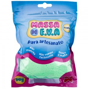 MASSA DE EVA FLOCOS MAKE+ VERDE CLARO 50...