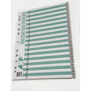 DIVISORIA DE FICHARIO NUMERAL 01/31 ACP