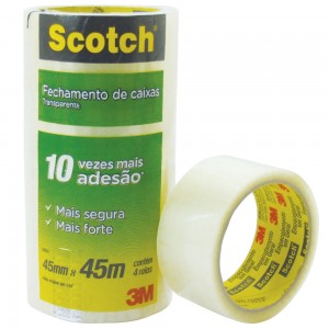 FITA PARA EMPACOTAMENTO 3M 45MMX45M CRIS...