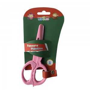 TESOURA LEO&LEO ESCOLAR PLASTICA 13MM RO...