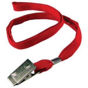 CORDAO PARA CRACHA DE TECIDO VERMELHO - ...