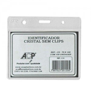 CRACHA ACP 100X70MM C 9 CRISTAL HORIZONT...