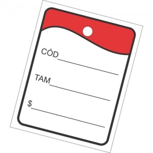 ETIQUETA MARCACAO TAG 30X38MM VERMELHO