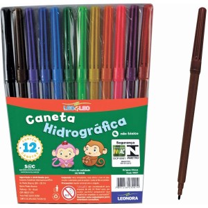 CANETA HIDROGRAFICA LEO&LEO 12 CORES