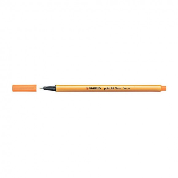 CANETA STABILO POINT88 0.4MM 88/054 LARANJA NEON