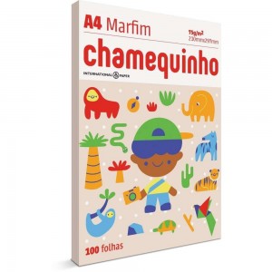 PAPEL SULFITE A4 75G CHAMEQUINHO MARFIM ...