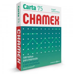 PAPEL SULFITE CARTA 75G CHAMEX BRANCO 50...