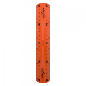 REGUA LEO&LEO 20CM FLEXIVEL LARANJA