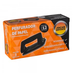 PERFURADOR DE PAPEL JOCAR 2 FUROS  12F 9...
