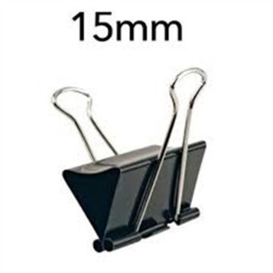 PRENDEDOR DE PAPEL JOCAR 15MM PRETO 9308...