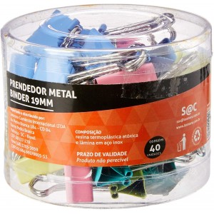PRENDEDOR DE PAPEL JOCAR 19MM COLORIDO
