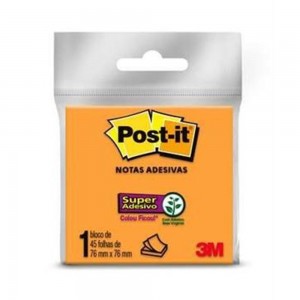 BLOCO P/ RECADO ADESIVO 3M POST-IT 76X76...